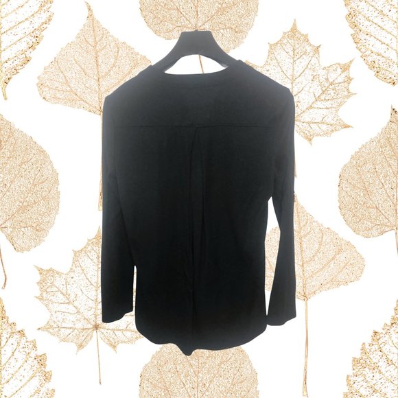 Yaya Bay Black Shirt, Sleeves Adjustable, Small - Picture 2 of 4